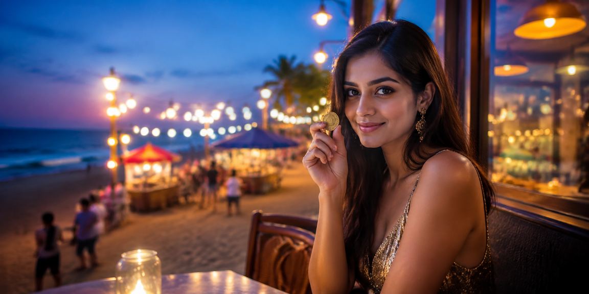 People enjoying entertainment including lottery at Chennai Marina Beach