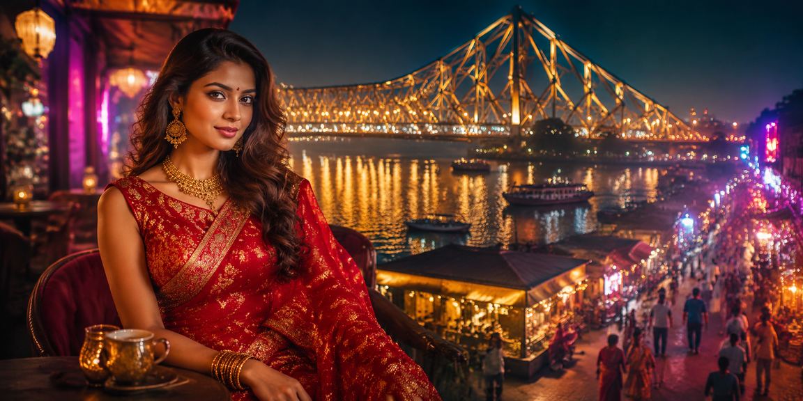 Cricket betting and casino entertainment near Howrah Bridge, Kolkata
